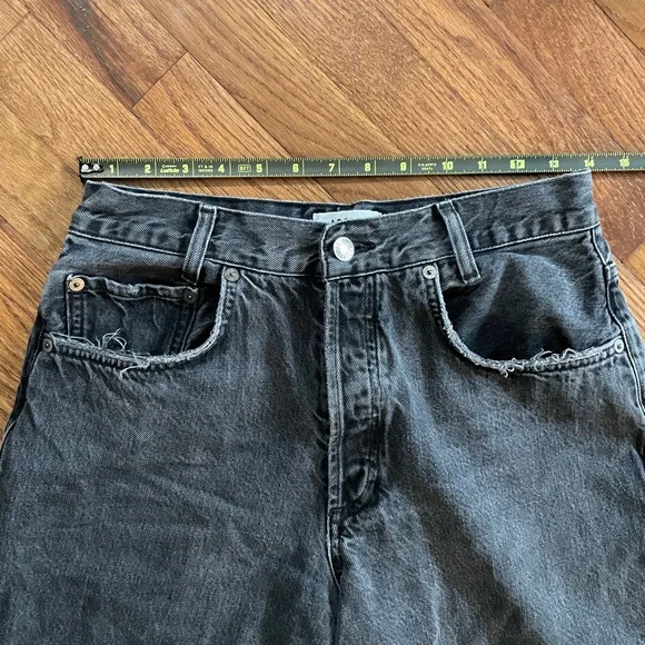 Agolde Women's Black/Gray Tapered Baggy Jeans - Picture 3 of 5